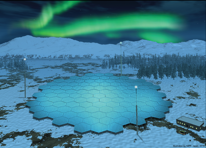 Eiscat3d (2).png Illustrasjon av det nye radaranlegget, EISCAT 3D.